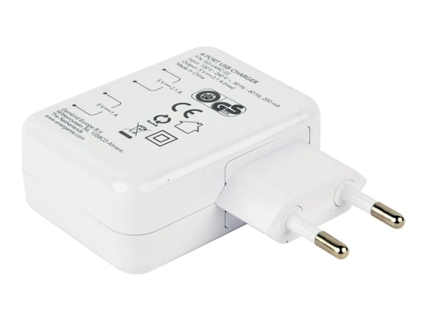 EnerGenie - Strømadapter - 15 watt - 3.1 A - 4 utgangskontakter (4 x USB) - hvit