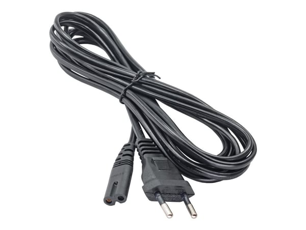 Akyga Pro Series Eight - Strömkabel - Eurokontakt till power IEC 60320 C7 - 250 V - 2.5 A - 3 m - svart