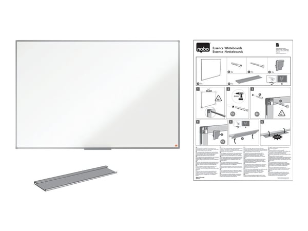 Nobo Basic - Whiteboard - veggmonterbar - 900 x 600 mm - stål - magnetisk - hvit - sølvramme