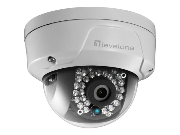 LevelOne GEMINI series FCS-3402 - Nettverksovervåkingskamera - kuppel - utendørs, innendørs - hærverks- / værbestandig - farge (Dag og natt) - 2 MP...