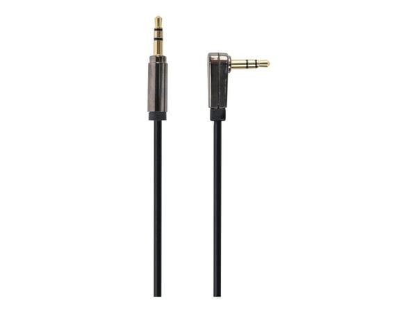 Cablexpert - Lydkabel - mini-phone stereo 3.5 mm hann til mini-phone stereo 3.5 mm hann høyrevinklet - 1 m