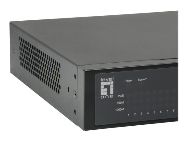 LevelOne GEP-1051 - Switch - smart - 8 x 10/100/1000 (PoE+) + 2 x Gigabit SFP - stasjonær, rackmonterbar - PoE+ (70 W)