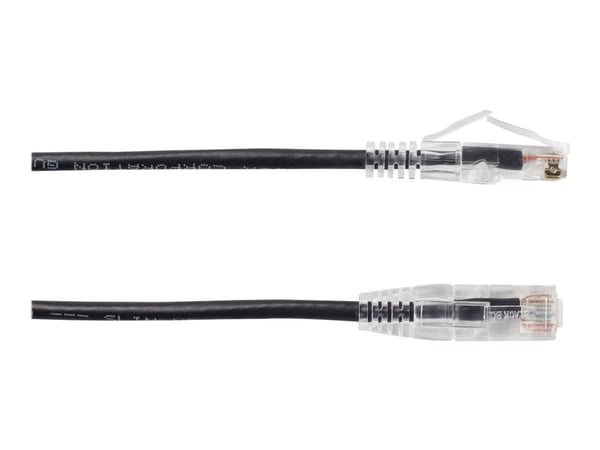 Black Box Slim-Net - Patchkabel - RJ-45 (han) til RJ-45 (han) - 4,57 m - UTP - CAT 6a - booted, formet, strenget - sortti