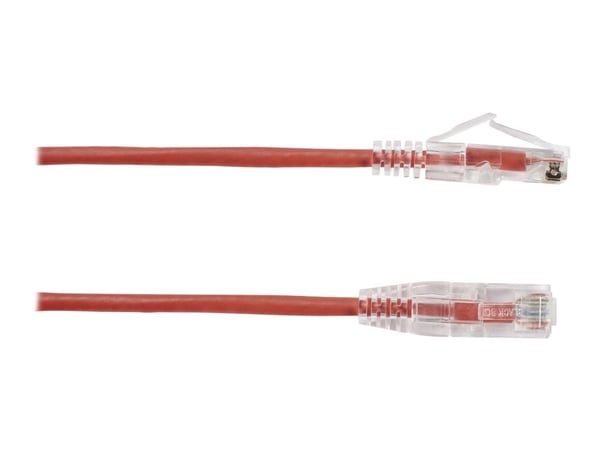 Black Box Slim-Net - Patch-kaapeli - RJ-45 (uros) - RJ-45 (uros) - 2,13 m - UTP - CAT 6a - saappainen, muotoiltu, kierretty - punainen