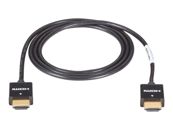 Black Box SlimLine High-Speed - HDMI-kabel - HDMI hann til HDMI hann - 2 m - trippel beskyttelse - svart - formstøpt