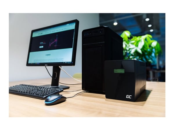 Green Cell Micropower 1000VA - UPS - AC 220/230/240 V - 600 watt - 1000 VA - 7 Ah - USB - utgangskontakter: 4