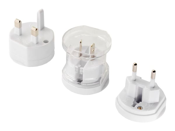 Akyga AK-AD-61 - Strømkontaktadaptersett - 110-240 V - 10 A - hvit
