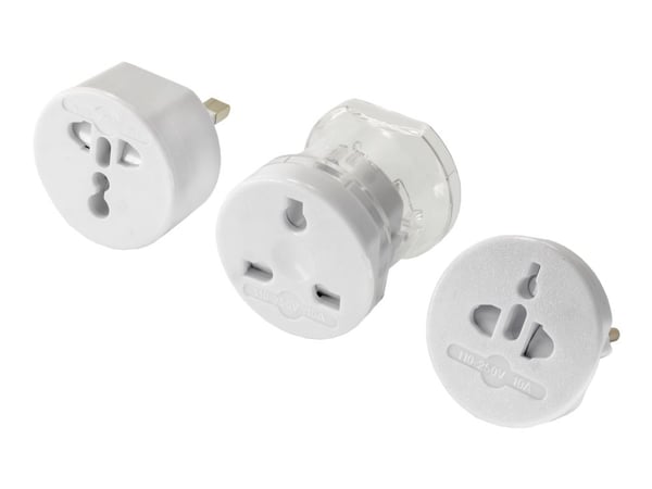 Akyga AK-AD-61 - Strømkontaktadaptersett - 110-240 V - 10 A - hvit