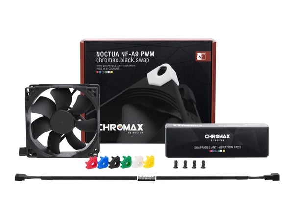 Noctua chromax NF-A9 PWM.black.swap - Sisäosa tuulettimella - 92 mm - musta - musta