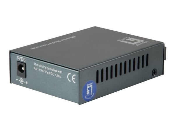 LevelOne FVT-1106 - Fibermedieomformer - 100Mb LAN - 10Base-T, 100Base-FX, 100Base-TX - RJ-45 / SC-enkeltmodus - opp til 120 km - 1310 nm