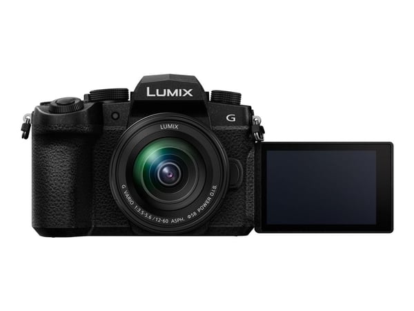 Panasonic G90 + 12-60mm, 20,3 MP, 3840 x 2160 pikseliä, Live MOS, 4K Ultra HD, Kosketusnäyttö, Musta