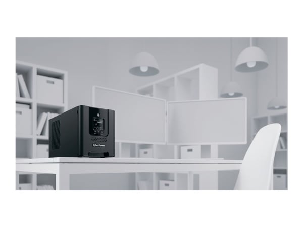 CyberPower Professional Tower Series PR2200ELCDSL - UPS - AC 230 V - 2700 watt - 3000 VA - RS-232, USB - utgangskontakter: 9 - aktiv PFC - svart