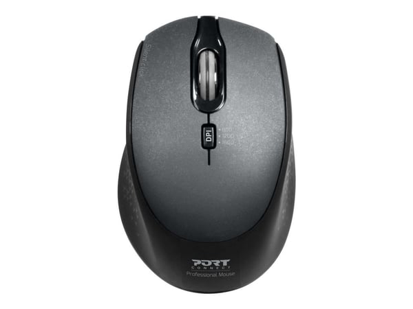 Port Designs 900713, Molempikätinen, RF Wireless + USB Type-C, 1600 DPI, Musta