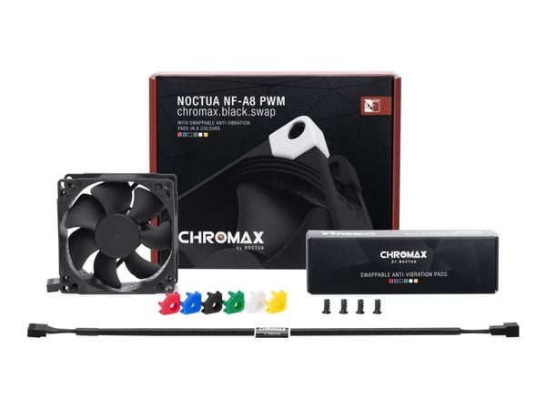 Noctua chromax NF-A8 PWM.black.swap - Kabinettvifte - 80 mm - svart