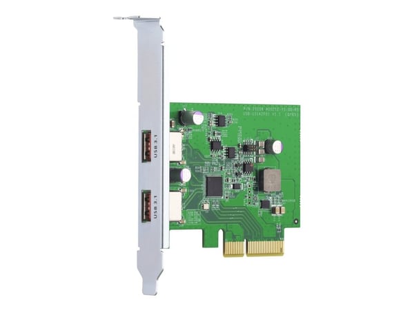 QNAP QXP-10G2U3A - USB-sovitin - PCIe 2.0 x2 lavprofil - USB 3.2 Gen 2 x 2 - QNAP TS-1232, 1253, 1277, 253, 453, 473, 677, 853, 877, 977, TVS-2472,...