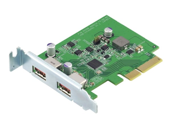 QNAP QXP-10G2U3A - USB-sovitin - PCIe 2.0 x2 lavprofil - USB 3.2 Gen 2 x 2 - QNAP TS-1232, 1253, 1277, 253, 453, 473, 677, 853, 877, 977, TVS-2472,...