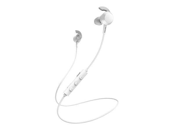 Philips TAE4205WT - Ørepropper med mikrofon - i øret - Bluetooth - trådløs - hvit