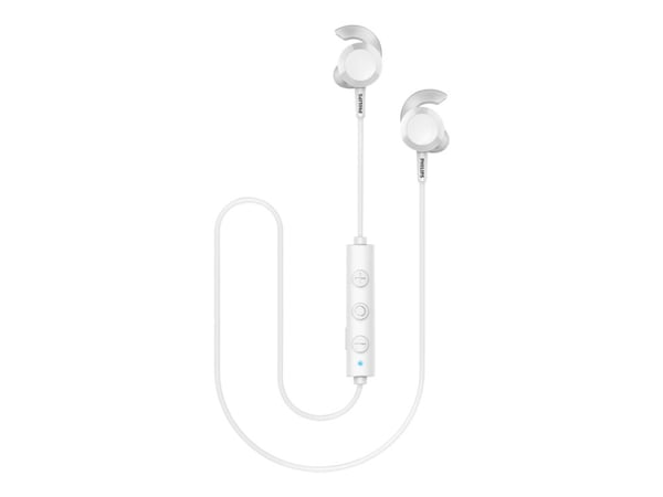 Philips TAE4205WT - Ørepropper med mikrofon - i øret - Bluetooth - trådløs - hvit