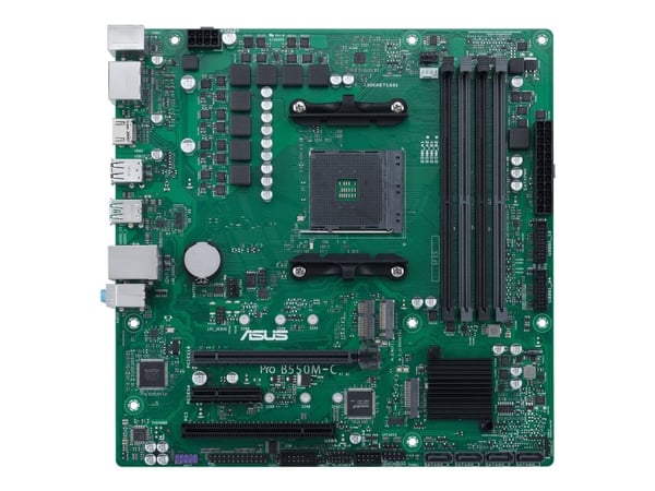 ASUS Pro B550M-C/CSM - Moderkort - micro ATX - Socket AM4 - AMD B550 Chipuppsättning - USB 3.2 Gen 1, USB 3.2 Gen 2, USB-C Gen2 - Gigabit LAN - inb...
