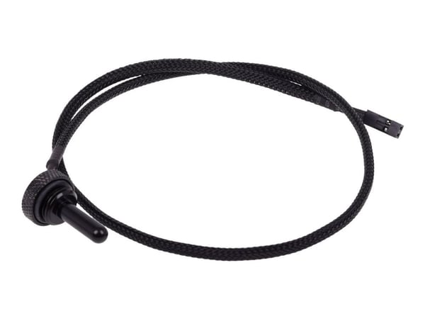 Alphacool Icicle Temperatursensor Plugg G1/4 - Temperatursensor for vannkjølesystem - Deep Black - 50 cm
