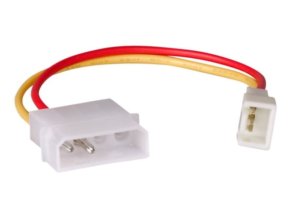 Akyga - Strømadapter - 4-pin intern strøm (hann) til 3-pins intern 5 V-strømforsyning (hann) - 15 cm