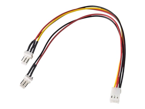 Akyga - Strömdelare - 3 PIN intern effekt (hona) till 3 PIN intern effekt (hane) - 15 cm