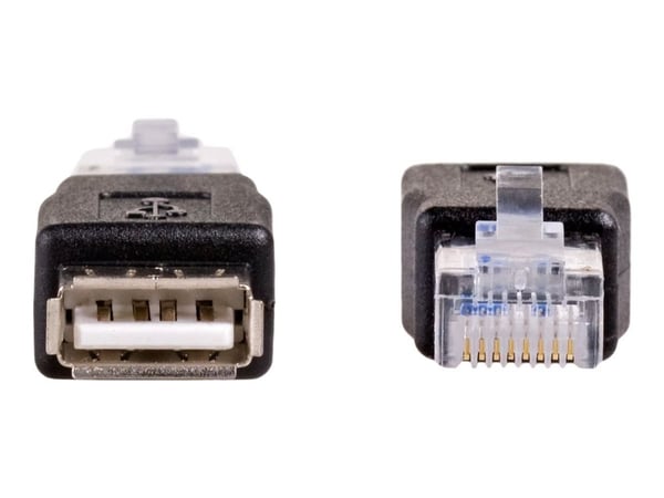 Akyga - Nettverksadapter - USB (hunn) til RJ-45 (hann) - USB 2.0 - svart