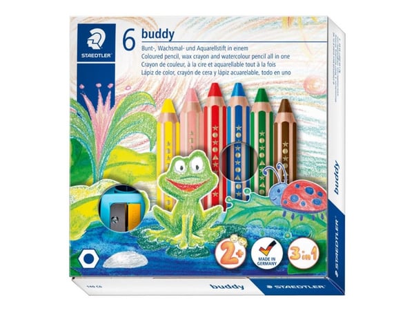 Staedtler Noris buddy 140, Pehmeä, Monivärinen, 6 kpl