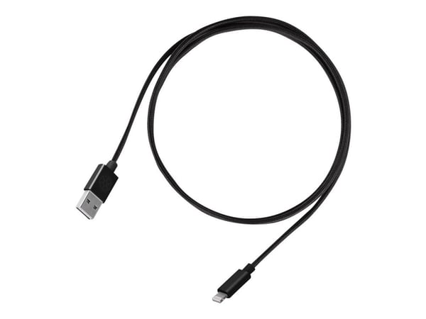 SilverStone CPU03 - Lightning-kabel - USB hann reversibel til Lightning hann - 1 m - kullsort