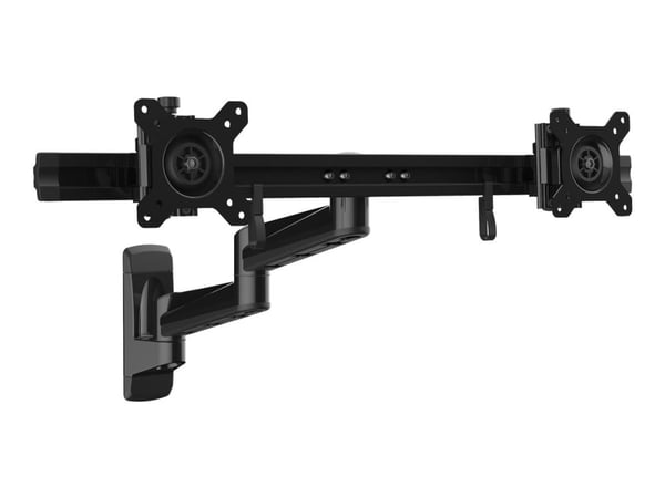 Startech Wall Mount Dual Monitor Arm, Articulating Ergonomic VESA Wall Mount for 2x 24" Displays, Synchronized Adjustable Crossbar, Tilt/Swivel/Rot...