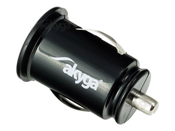 Akyga AK-CH-02 - Bilstrømadapter - 10.5 watt - 2.1 A - 2 utgangskontakter (USB) - svart