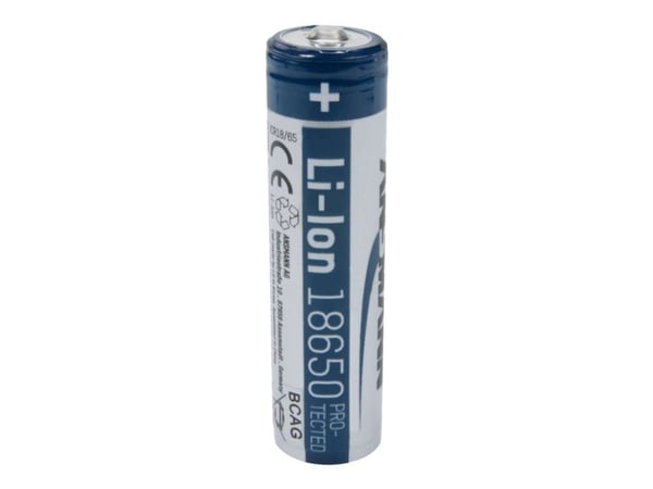 ANSMANN - Batteri 18650 - Li-Ion - 2600 mAh - 9.36 Wh - 1S (1S1P) - sølv