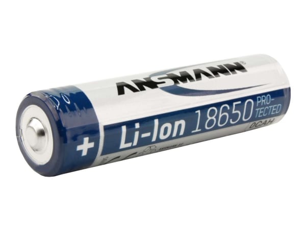 ANSMANN - Batteri 18650 - Li-Ion - 2600 mAh - 9.36 Wh - 1S (1S1P) - sølv