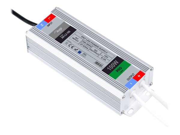 Akyga - Pro Series - LED-driver - 100 Watt - 8,3 A (uisolert ledning)