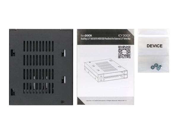 ICY DOCK flexiDOCK MB522SP-B - Hus for lagringsenhet - 2,5" - svart