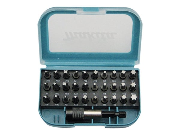 Makita P-73374 - Spissett for skrutrekker - 31 deler - torx, phillips, pozidriv - lengde: 25 mm - for Makita DHP482RTJ