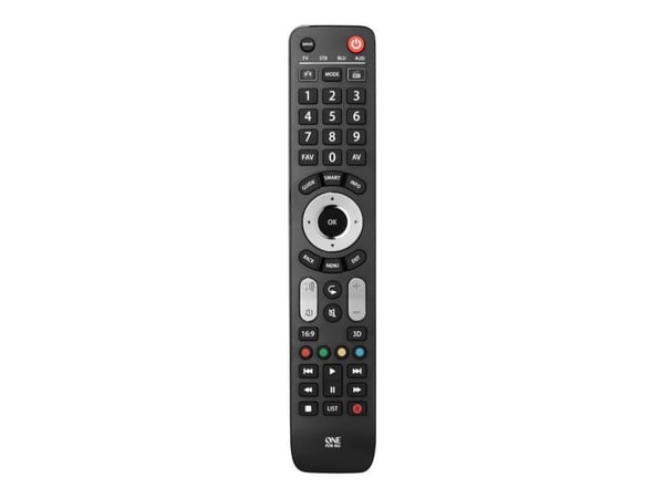 One For All Advanced Evolve 4 -kaukosäädin, TV, TV-digisovitin, DVD/Blu-ray, IR Langaton, Painikkeiden painaminen, Musta