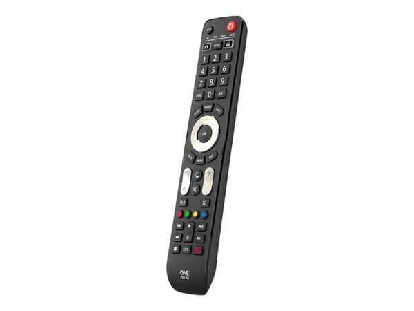 One For All Advanced Evolve 4 -kaukosäädin, TV, TV-digisovitin, DVD/Blu-ray, IR Langaton, Painikkeiden painaminen, Musta