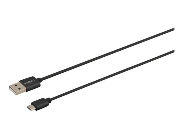 SAVIO CL-129 - USB-kaapeli - USB-C (uros) - USB (uros) - USB 2.0 - 2,1 A - 2 m - musta - musta