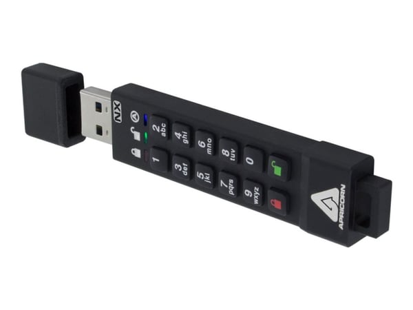 Apricorn Aegis Secure Key 3NX - USB flash-enhet - krypterat - 64 GB - USB 3.1 Gen 1 - FIPS 140-2 Level 3