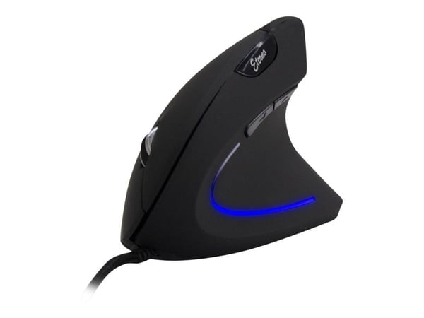 Inter-Tech Eterno KM-206WR - Vertikal - vertikal mus - ergonomisk - høyrehendt - optisk - 6 knapper - kablet - USB 2.0 - løsvekt