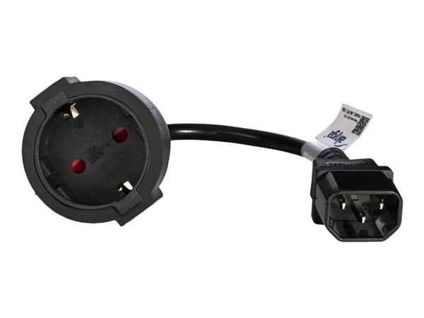 Akyga Pro Series - Strømforlengelseskabel - CEE 7/4 (hunn) til IEC 60320 C14 - 250 V - 10 A - 15 cm - svart