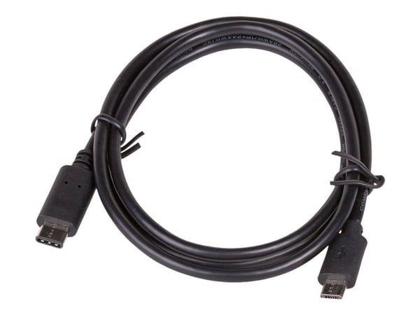 Akyga AK-USB-16 - USB-kabel - Micro-USB type B (hann) til USB-C (hann) - 1 m - svart