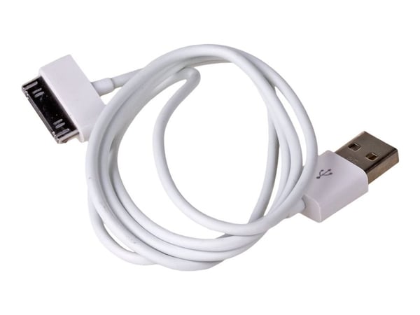 Akyga AK-USB-08 - Laddnings-/datakabel - Apple Dock hane till USB hane - 1 m - vit - för Apple iPad/iPhone/iPod (Apple Dock)