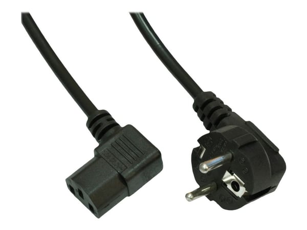 Akyga Pro Series AK-PC-02A - Johdinsarja - CEE 7/7 (han) vinklet til IEC 60320 C13 vinklet - 250 V - 10 A - 1,5 m - lajitelma