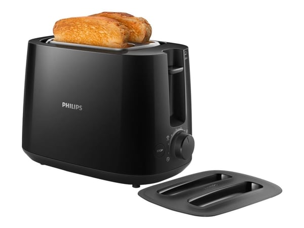 Philips Daily Collection HD2582 - Brødrister - 2 skive - 2 Spor - svart