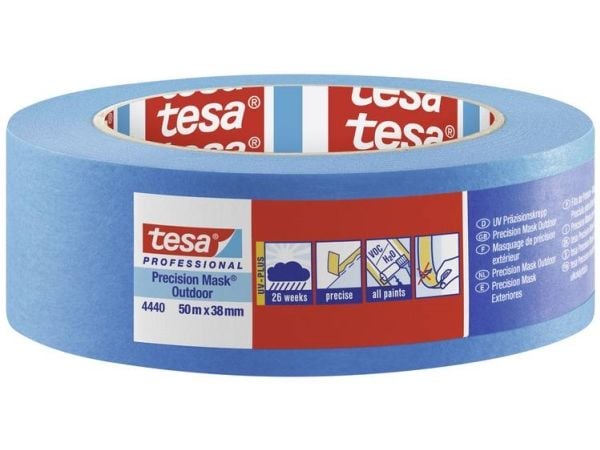 tesa precision crepe 4440 Outer UV PLUS glatt blå L.50m B.38mm Rl.TESA (04440-00003-00)