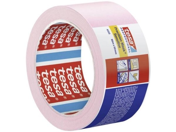 tesa PRECISION SENSITIVE 04333-00021-02 Kreppiteippi Malertape® Vaaleanpunainen (P x L) 50 m x 50 mm 1 kpl