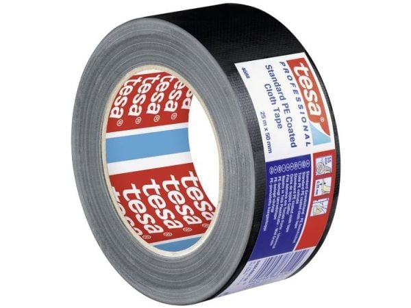 TESA 4688, Sort, Bunte, Emballasje/nedpakking, Reparering, Polyester, 25 m, 50 mm