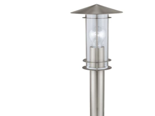 Eglo Lisio - Gulvlampe - 1 sokkel - E27 - sylinder - rustfritt stål, blank